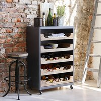Botellero Jacksonville | negro/marrón | Alto/Ancho/P aprox. 106/68/40 cm Unkategorisiert online kaufen