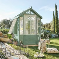Caseta de jardín Anyós | verde/blanco | Alto/Ancho/P aprox. 255/150/149 cm Unkategorisiert online kaufen