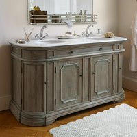 Mueble de lavabo doble Pembroke | marrón envejecido/blanco | Alto/Ancho/P aprox. 87/160/60 cm Unkategorisiert online kaufen Mueble de lavabo doble Pembroke | marrón envejecido/blanco | Alto/Ancho/P aprox. 87/160/60 cm Unkategorisiert online kaufen