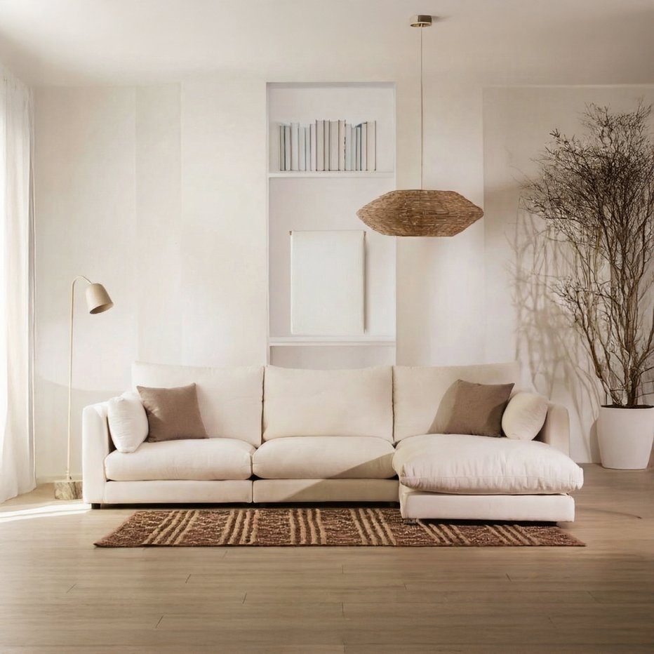 Tokio sofá 3 plazas con puf beige Unkategorisiert online kaufen