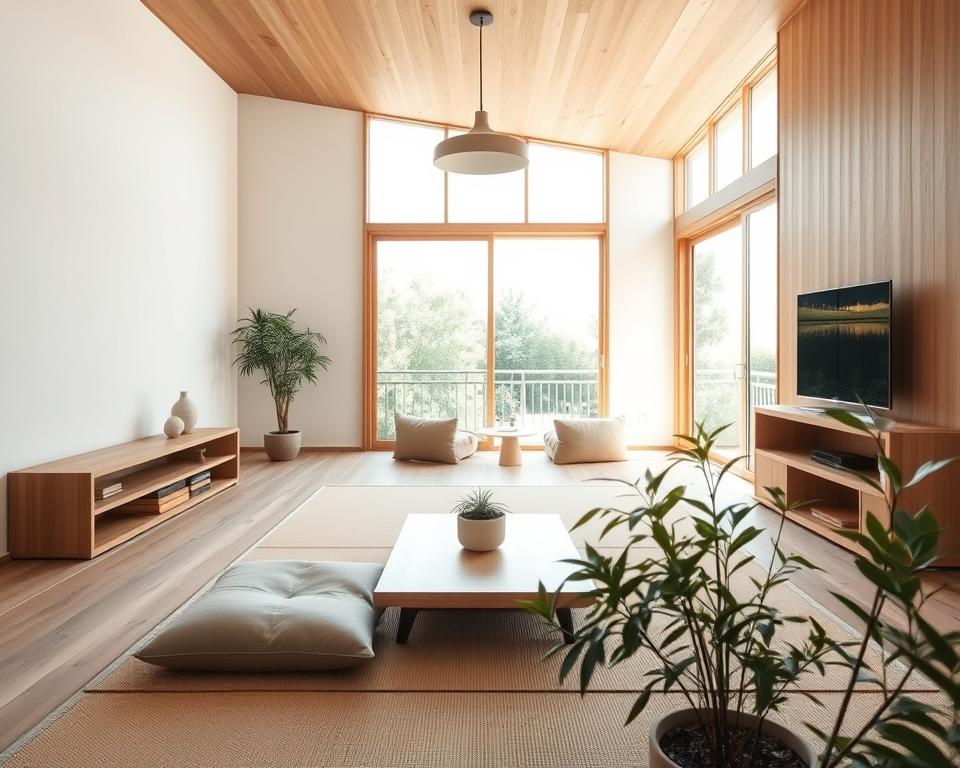 Diseño de espacios Japandi con optimización y conexión natural