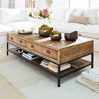 Mesa de centro Mistyvale | marrón/negro | Alto/Ancho/P aprox. 40/130/65 cm